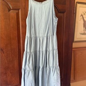 Japna Blue Tiered Ruffled Sundress